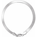 Save On Diamonds 14k White / 4.6 mm Flexible Gold Herringbone Bracelet 7”