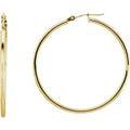 Save On Diamonds Jewelry Yellow Gold / 40 mm 14K Gold Tube Hoop Earrings