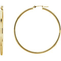 Save On Diamonds Jewelry Yellow Gold / 47 mm 14K Gold Tube Hoop Earrings