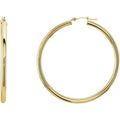 Save On Diamonds Jewelry Yellow Gold / 48 mm 14K Gold Tube Hoop Earrings