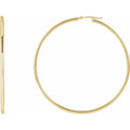 Save On Diamonds Jewelry Yellow Gold / 60 mm 14K Gold Tube Hoop Earrings