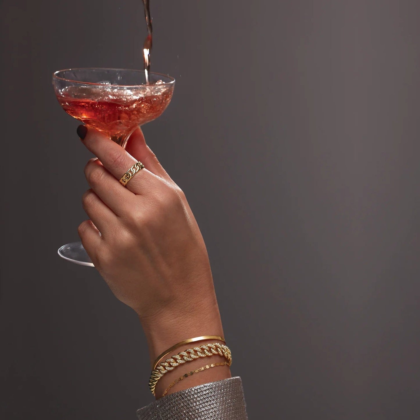 Save On Diamonds Flexible Gold Herringbone Bracelet