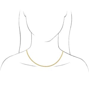Save On Diamonds 14K Yellow Gold / 2.8 mm / 16 in Flexible Gold Herringbone Chain