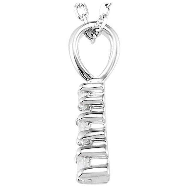 saveongems 14K Natural Diamond Graduated 18" Necklace