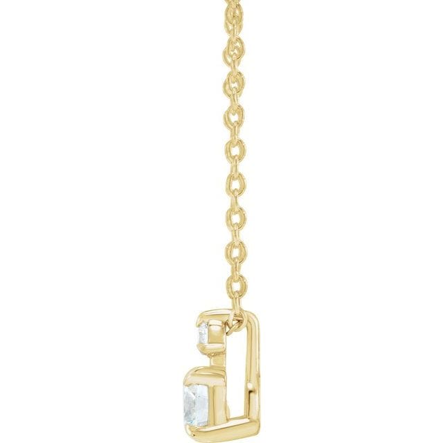 saveongems Accented Claw-Prong Necklace 16-18" 1/4-1 Carat Total Weight