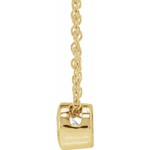 saveongems Bezel-Set Solitaire Necklace 16-18"