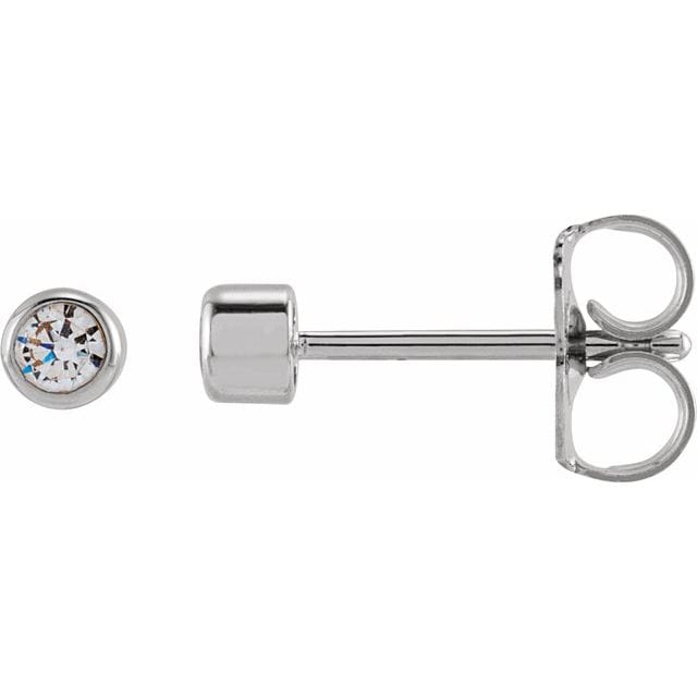 saveongems 2.5mm::1/6 CTW / SI1-SI2 / 14K White Lab-Grown Round Diamond Earrings 14K Lab-Grown Round Diamond Earrings