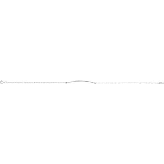 saveongems Jewelry Curved Bar Bracelet