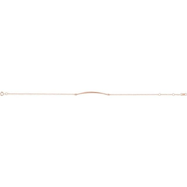 saveongems Jewelry Curved Bar Bracelet