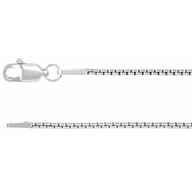saveongems Jewelry 1.25mm / 16 Inch / Sterling Silver Rhodium-Plated Sterling Silver Chain Necklace