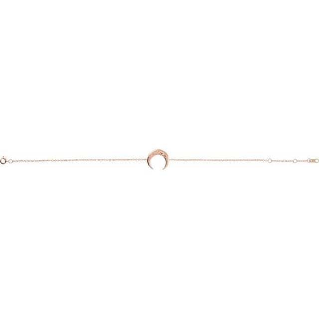 saveongems Jewelry Adjustable Crescent Moon Bracelet 6.5-7.5"