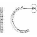 saveongems Jewelry 17.6 mm :: 1/2 CTW / I1 G-H / 14K White 14K Natural Diamond Hoop Earrings