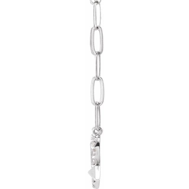 saveongems Jewelry 14K 1/8 CTW Natural Diamond Heart & Arrow 16" Necklace