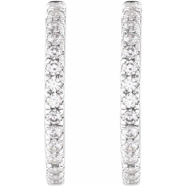 saveongems Jewelry Diamond Hoop Earrings