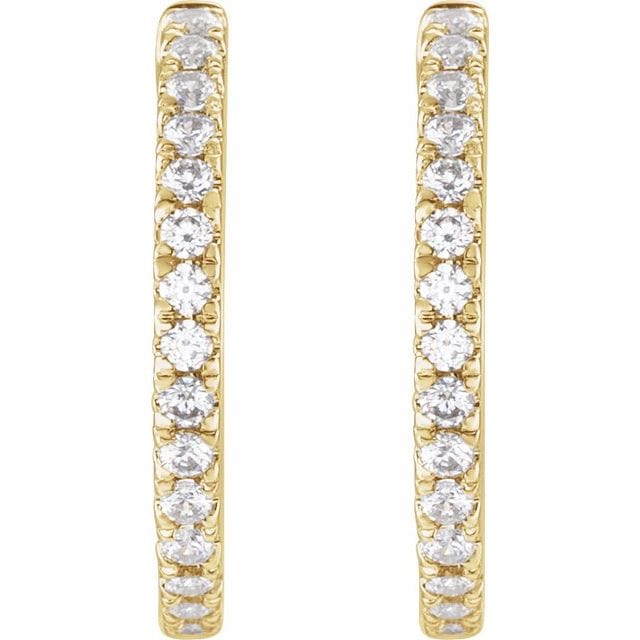 saveongems Jewelry Diamond Hoop Earrings
