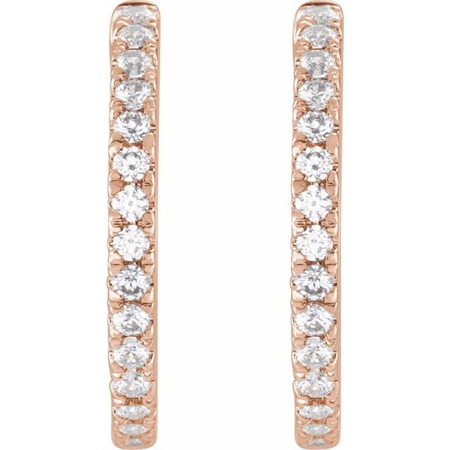 saveongems Jewelry Diamond Hoop Earrings