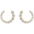 saveongems Jewelry Diamond Front-Back Earrings