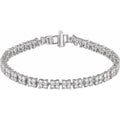 saveongems Jewelry 5 1/3 ctw (2.2mm) / SI1 SI2 G-H / 14K White Diamond Line Bracelet 7 1/4