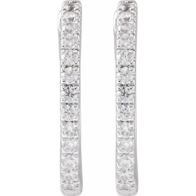 saveongems Jewelry Diamond Hoop Earrings