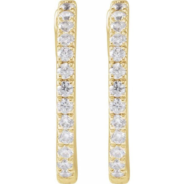 saveongems Jewelry Diamond Hoop Earrings