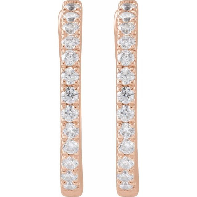 saveongems Jewelry Diamond Hoop Earrings