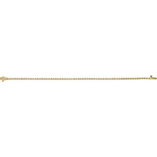 saveongems 14K Natural Diamond Line 7 1/4" Bracelet