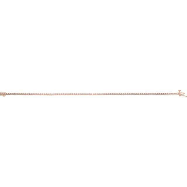 saveongems 14K Natural Diamond Line 7 1/4" Bracelet