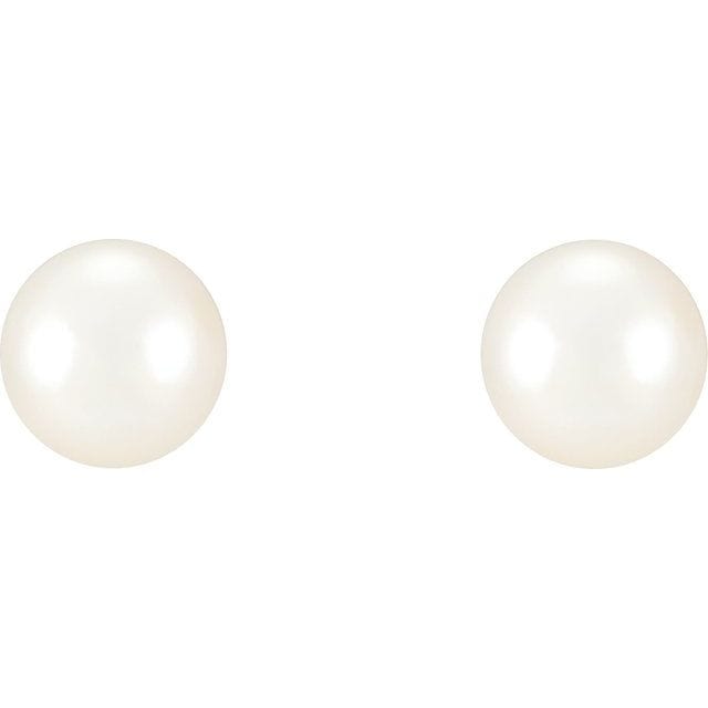 saveongems Jewelry Pearl Stud Earrings