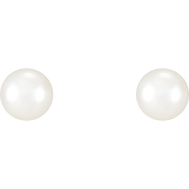 saveongems Jewelry Pearl Stud Earrings
