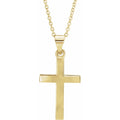Save On Diamonds 17 x 11.5 mm Gold Cross Necklace 18