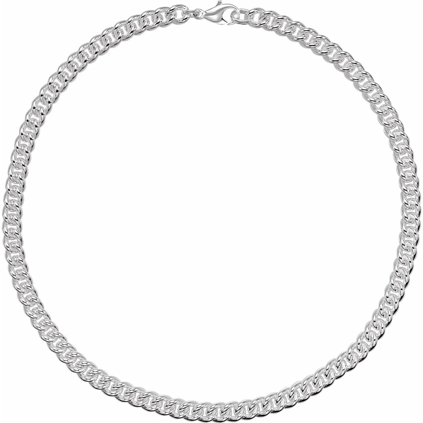 Save On Diamonds 18 inch Sterling Silver 8 mm Curb Chain