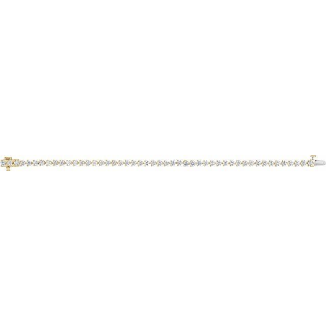 saveongems Jewelry 14K 4 3/4 CTW Lab-Grown Diamond Line 7 1/4" Bracelet