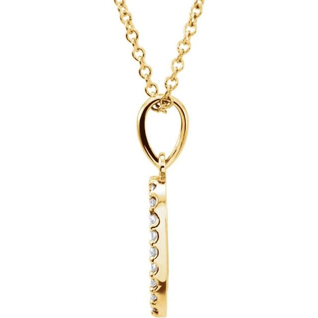 saveongems Jewelry 1mm :: 1/10 CTW / I1 G-H / 14K Yellow 14K White 1/10 CTW Natural Diamond 16" Necklace