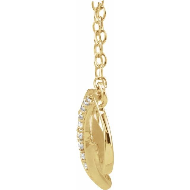 saveongems 14K Natural Diamond Infinity-Inspired Necklace