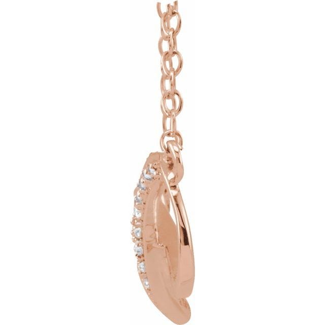 saveongems 14K Natural Diamond Infinity-Inspired Necklace