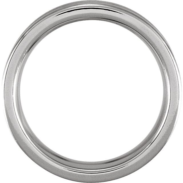 saveongems Jewelry 8mm / 10 Cobalt & 14K Rose 8 mm Flat Band Size 10