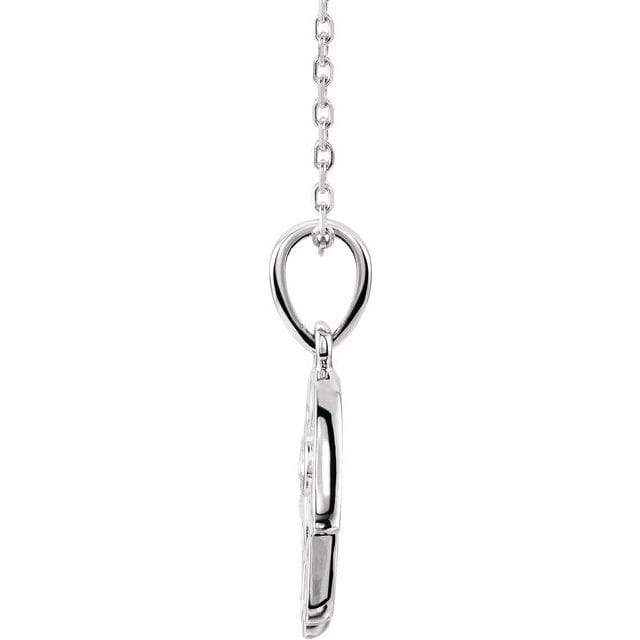 saveongems Jewelry 14K .03 CTW Natural Diamond Hamsa 16-18" Necklace