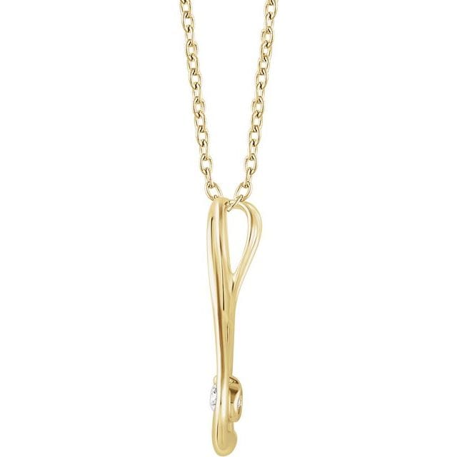 saveongems Jewelry 14K 1/6 CTW Natural Diamond Infinity-Inspired 16-18" Necklace