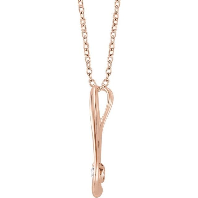 saveongems Jewelry 14K 1/6 CTW Natural Diamond Infinity-Inspired 16-18" Necklace
