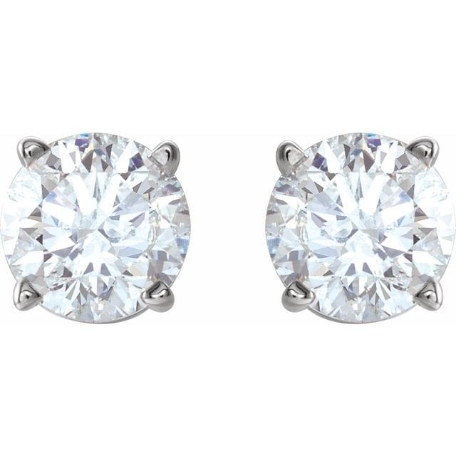 saveongems 5mm :: 1 CTW / G-H 14K White 1 CTW Natural Diamond Stud Earrings with Friction Post