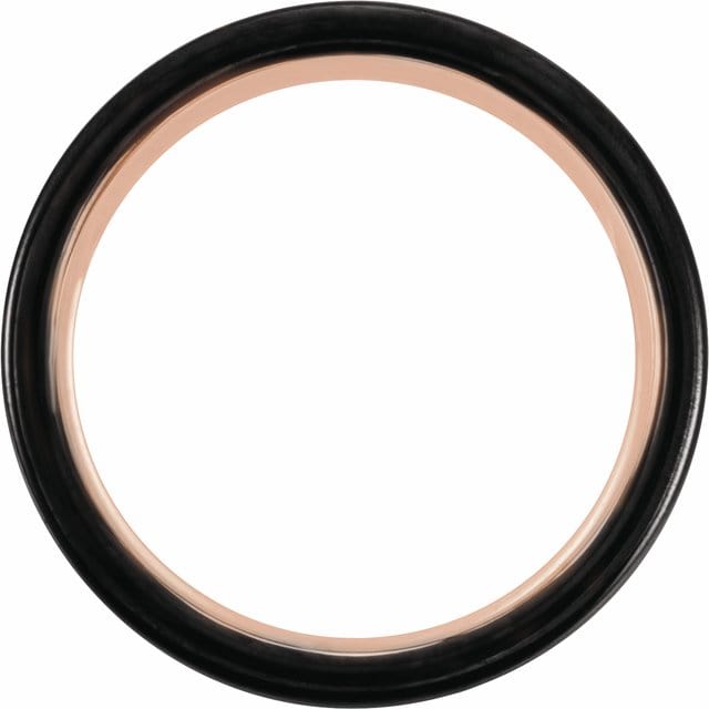 saveongems Jewelry TUNGSTEN GROOVED BAND 18K gold plated