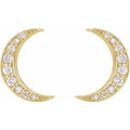 saveongems Jewelry 14K 1/10 CTW Natural Diamond Crescent Moon Earrings