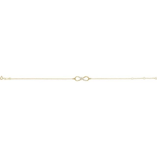 saveongems 14K Natural Diamond Infinity 6 1/2-7 1/2" Bracelet