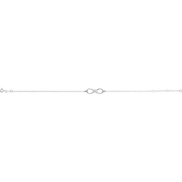 saveongems 14K Natural Diamond Infinity 6 1/2-7 1/2" Bracelet