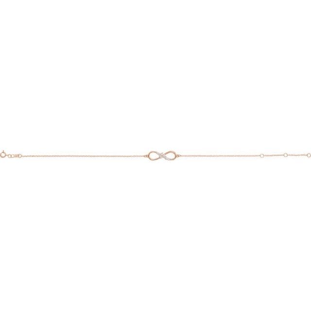 saveongems 14K Natural Diamond Infinity 6 1/2-7 1/2" Bracelet