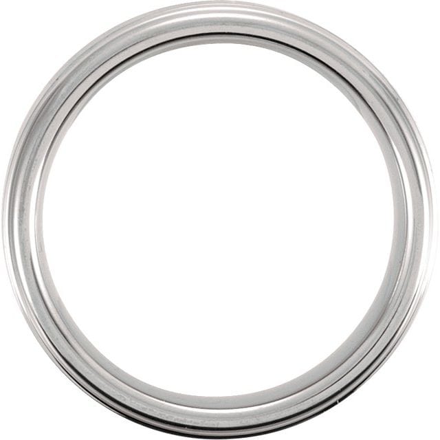 saveongems Tungsten 6 mm Satin and Polished Edge Band