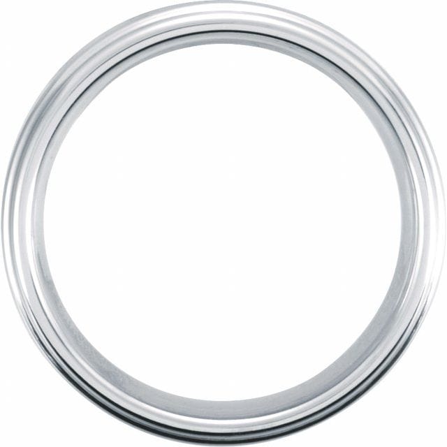 saveongems White Tungsten 6 mm Satin and Polished Edge Band
