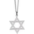 saveongems Jewelry 29 x 26mm(24 Inch Necklace) Sterling Silver Star of David 18