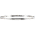 saveongems Jewelry 1.7mm::2 1/4 CTW / I1 H+ / 14K White 14K Natural Diamond Stackable Bangle 8