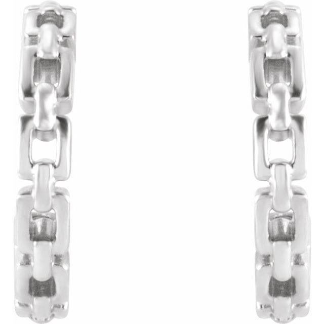 saveongems Chain Link Huggie Earrings